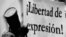 Cartel a favor de la libertad de expresión. (X/@sip_oficial)