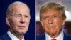 Combinación de fotos del presidente Joe Biden (izquierda) y el exmandatario Donald Trump. (AP Foto)