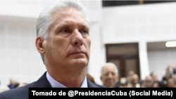 Miguel Díaz-Canel en la Asamblea Nacional del Poder Popular el 19 de abril de 2023.