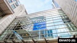 Vista de un edificio del Parlamento Europeo en Bruselas, Bélgica.