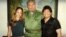 Mavys Álvarez junto a Diego Armando Maradona y Fidel Castro en una foto de archivo. 