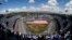 Vista del estadio de los Dodgers antes del juego entre Arizona Diamondbacks y Los Angeles Dodgers.
