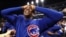 Aroldis Chapman, después que los Chicago Cubs ganaron la Serie Mundial.