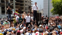 Juan Guaidó el 1ro de Mayo en Caracas.