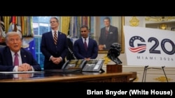 El presidente Donald Trump anuncia la reunión de líderes del G20 en Miami, a celebrarse en diciembre de 2026. 