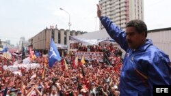 Nicolás Maduro, durante una caravana electoral en la ciudad de San Cristóbal, Estado Táchira. 
