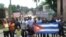 Activistas de derechos humanos en Palma Soriano, Santiago de Cuba durante una marcha cívica