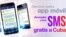 Cuballama promociona SMS gratis a Cuba desde su app.