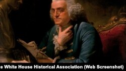 El retrato de Benjamin Franklin por David Martin en 1767 fue encargado por la firma William Alexander & Sons, de Edimburgo. The White House Historical Association