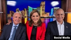 Congresistas cubanoamericanos por Florida Carlos Giménez, María Elvira Salazar y Mario Díaz-Balart. (Foto: X/Carlos Gimenez)