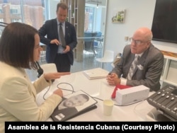 Tsikhanouskaya y Boronat enviaron "un mensaje de aliento y esperanza a la resistencia dentro de Cuba y de Bielorrusia".