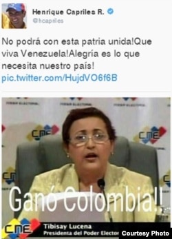 Tibisay Lucena, presidenta del Poder Electoral, es la protagonista de este meme.