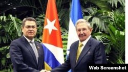 Presidente de Honduras realiza visita oficial a Cuba.