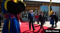 El presidente Donald Trump en Corea del Sur durante la visita oficial