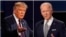 El presidente Donald Trump y su rival demócrata, el exvicepresidente Joe Biden. 