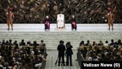 Audiencia del Papa Leon XIV con representantes de los medios de prensa. (Vatican News)